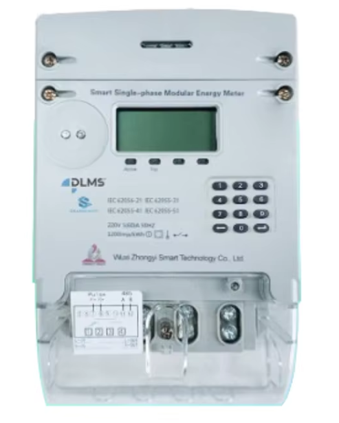 ZHONGYI Single Phase Digital Smart Meter STS Keypad Prepaid kWh LCD Display WiFi RS485 60A Electronic Payment