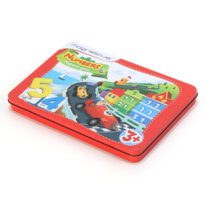 Tùy Chỉnh Thiết Kế Gia Đình Trẻ Em Hình Chữ Nhật Từ Có Thể Tái Chế Hộp Thiếc Thủ Công Phù Hợp Với Bộ Nhớ Thẻ Trò Chơi Kim Loại Rỗng Bao Bì Cao - Product Image 1