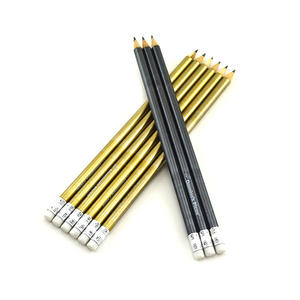 Lápices de Madera con Borrador, Núcleo de Grafito HB, Lápices Estándar de 7.5 Pulgadas, Material Escolar para Niños - Product Image 1