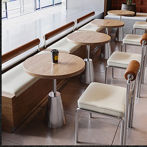 Mesa de centro redonda europea moderna, acero inoxidable y material de piedra, extremo de sala de estar o esquina de sofá, mesa auxiliar - Product Image 4