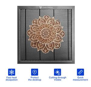 Table de travail pour gravure Twotrees 400*400*22mm, table de travail en nid d'abeille en métal pour machine de découpe, graveur laser CNC - Product Image 2