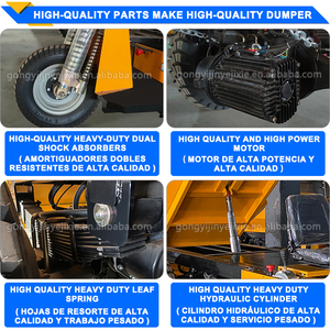 1 tấn 1.5 tấn 2 tấn 3 tấn 4 tấn 5 tấn mỏ nhỏ Dumper minero Xe tải nhỏ Xe ba bánh điện minidumper điện mini Dumper - Product Image 4