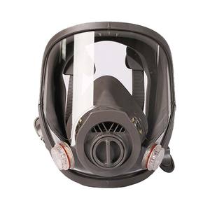 Masker <span class=keywords><strong>Respirator</strong></span> Full Face 3-Lapis Filter Ganda Bahan TPE Karbon Aktif Bersertifikat CE CF6800A Pasokan Langsung Pabrik - Product Image 1