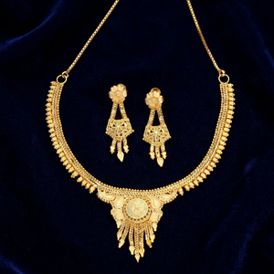 Wholesale 14K 18K 24K Gold Filled Traditional Design Jewelry Set Brass Forming Short Necklaces Set Fashion Jewelry Oro Joyeria - Product Image 2