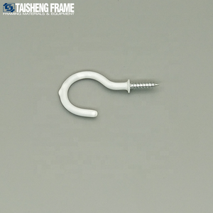 Accessoires pour cadres photo en fer Taisheng : Crochets en forme de point d'interrogation, crochets à tasse et vis à œil, avec revêtement en caoutchouc et finition électroplaquée, 55x28.3mm - Product Image 3