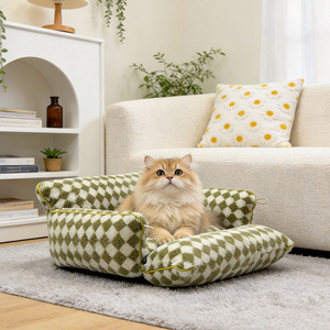 <span class=keywords><strong>Cama</strong></span> de Lujo para Gatos, Directo de Fábrica, Lavable, de Felpa, Suave, Cálida y Acogedora, para Uso en Interiores y en el Auto, para Todas las Estaciones - Product Image 1