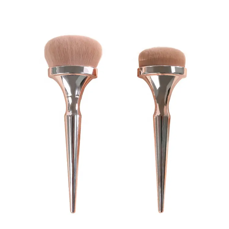 New Arrival Guangdong Luxury Manly Large Powder Super Soft Single Blusher Foundation Pink Gold Makeup Brushes