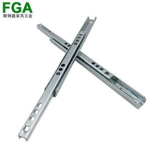 Glissières de tiroir à roulement à billes FGA 17 mm, mini-extension partielle, double sens de déplacement - Product Image 1