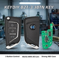Clé de voiture universelle KEYDIY B21-3 série B à 3 boutons, télécommande ABS noire, Mercedes Benz Chevrolet KD900+ URG200