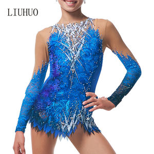 Costumi per Ginnastica Artistica, Body con Gioielli Fatti a Mano Effetto Diamante, <span class=keywords><strong>Abiti</strong></span> <span class=keywords><strong>da</strong></span> Danza Ritmica - Product Image 1