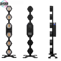 Lumière rétro LED hexagonale verticale à 6 yeux haute luminosité, couleur RGBW complète, stroboscope, contrôle DMX512, IP20, DJ, bar, KTV, club
