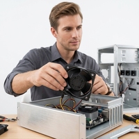 4028-3 DC Kugellager Kunststoff-Kanalventilator für Rack-Server-Ausrüstung OEM ODM