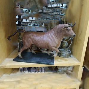 Wondecor المعادن الحيوان زخرفة الحلي البرونزية الثور النحت - Product Image 1