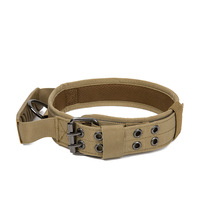 Collier tactique robuste en nylon TANXIANZHE anti-traction avec poignée de contrôle rembourrée et boucle métallique pour chiens de taille moyenne à grande, idéal pour l'extérieur