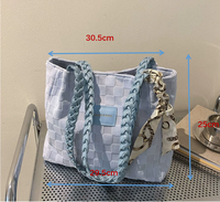 Tas Tote Kanvas Gaya Vintage Wanita Baru Kapasitas Besar Tas Selempang Satu Tali Mode Terbaru untuk Kerja dan Kehidupan Sehari-hari