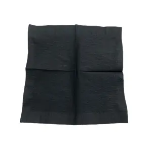 Black Bar Napkin Napkins With Logo 2 Color Printing Tissue Paper Machine 3Ply Ply Cocktail Beverage