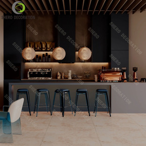 Modern Coffee Shops Interior Design Customize Shop Furniture High Quality Coffee Bar Counter Design For Coffee Shop Decoration - Product Image 3