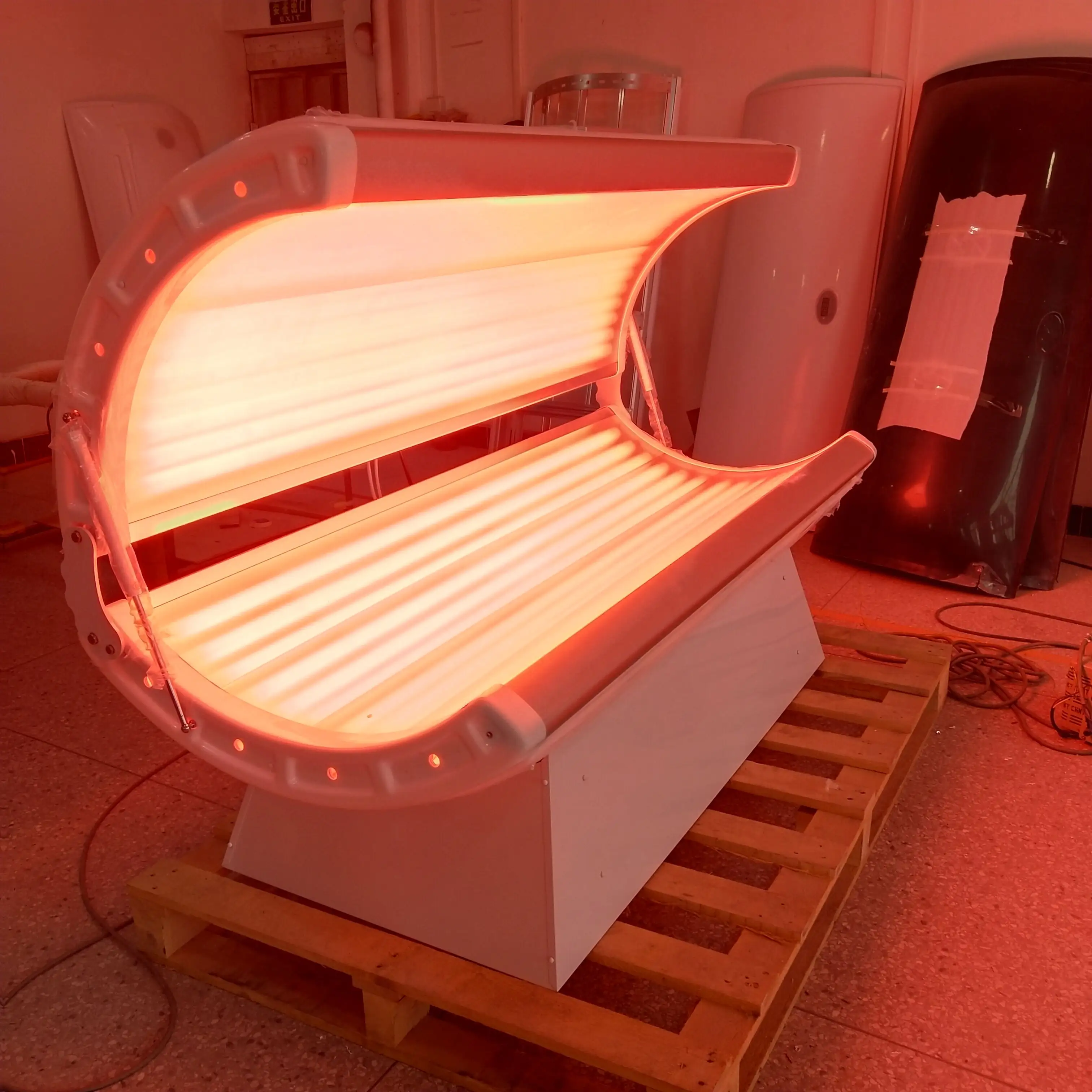 Neueste Deutschland technologie spa kapsel led infrarot rot licht therapie bett für haut bleaching CE Genehmigt