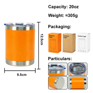 Custom logo Water <b>Bottle</b> Tumbler 304 Stainless Steel Vacuum Insulated Lowball Cup with Sealing Lid for Gift - Product Image 3