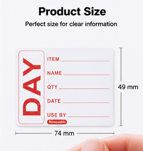 Etiquetas de Alimentos Removibles NATURALABEL, 49x74mm, Rectangulares, de Papel Sintético, Autoadhesivas, Aptas para Congelador, Ecológicas, 300 Unidades - Product Image 2