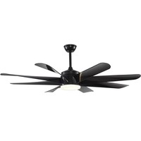 BreezeLux, tamaño grande, 65 pulgadas, 8 aspas Abs, ventilador de techo decorativo Simple moderno con luz y lámpara de ventilador LED con Control remoto
