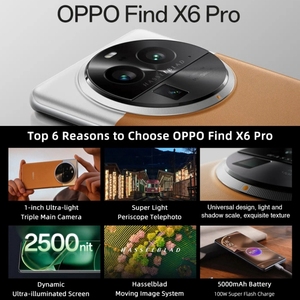 6.82 นิ้ว ColorOS 13.1 Qualcomm 8 Gen 2 Octa Core 50MP <span class=keywords><strong>OPPO</strong></span> Find X6 Pro 5G รองรับ Google Play - Product Image 5