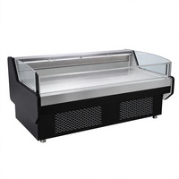Vitrine Réfrigérée Commerciale à Double Température pour Salades de Viande Fraîche et Fruits, à Refroidissement par Air, Modèle Vertical Mécanique
