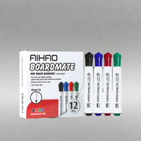 Marqueur effaçable à sec et à l'eau pour tableau blanc, pointe biseautée, style réservoir, en plastique, 6 mm, couleurs assorties