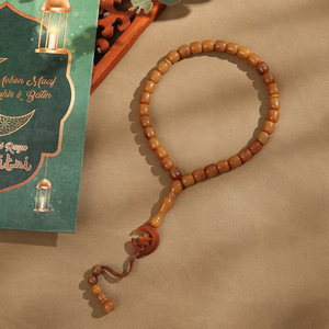 Braccialetti del Medio Oriente e dell'Arabia Saudita, trentatré grani per la preghiera, perline per la preghiera con stella e luna, Misbaha, braccialetto - Product Image 4