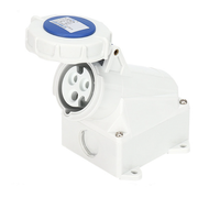 Prise murale industrielle femelle IP67 étanche à la poussière 16A/32A 3 broches 4 broches 5 broches 220V/380V/415V Série HFM Hefeng HFE