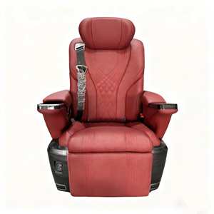 เบาะรถยนต์ปรับเอนได้ หนังสีแดงสุดหรู ระดับ VIP สำหรับรถยนต์ V-Class - Product Image 1