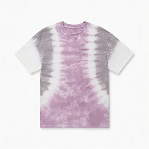 T-shirt pour homme en coton 100% tricoté, 180g, respirant, écologique, à motifs géométriques tie-dye, coupe décontractée, personnalisable - Product Image 5