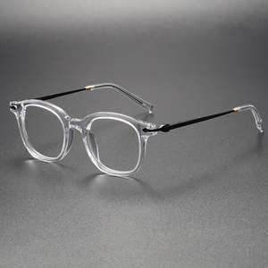 Montures optiques de luxe pour hommes 80851, marque de lunettes en titane pur avec monture dorée et verres imprimés, montures optiques de créateur - Product Image 4