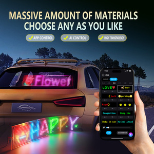 Tùy chỉnh văn bản mô hình hiển thị AT1 Trong Suốt <span class=keywords><strong>LED</strong></span> Eyes xe tải USB app-kiểm soát di chuyển quảng cáo <span class=keywords><strong>LED</strong></span> Đăng DC Devil Eye xe tải - Product Image 2