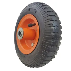 공압 휠 2.80/2.50-4 솔리드 고무 타이어는 정원 바퀴에 사용됩니다.