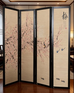 Paravento in Legno Stile Cinese Moderno, Personalizzabile con Logo e Colore, Decorazione Etnica per Sala da Tè - Product Image 1