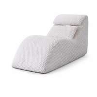 Moderner Minimalistischer Loungesessel Gepolsterter Stoff-Chaiselongue Einzelner Sessel für Schlafzimmer Wohnzimmer Möbel