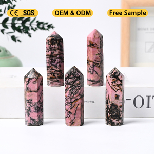 หินโรโดไนต์ธรรมชาติทรงหอกขายส่งจำนวนมาก สำหรับตกแต่งและบำบัดรักษา - Product Image 5