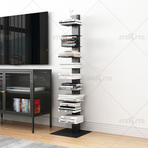 Estantería Vertical de Metal, estantería blanca y <span class=keywords><strong>negra</strong></span> para esquina de sala de estar, estantería, <span class=keywords><strong>Torre</strong></span> - Product Image 4