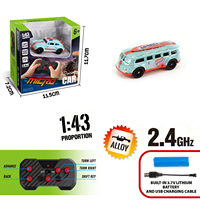 Voiture de course miniature en métal moulé sous pression 2.4G 1:43, jouets en métal moulé sous pression, voiture télécommandée haute vitesse, mini voiture télécommandée, jouets télécommandés