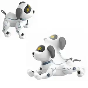 संगीत के साथ बुद्धिमान रोबोट कुत्ता पुश अप खिलौना रिमोट कंट्रोल पिल्ला पालतू खिलौना