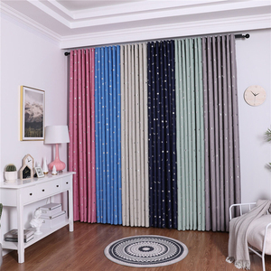 Commercio all'ingrosso eco-friendly piccola stella e lunetta stampa tessuto Grommet oscurante <span class=keywords><strong>tende</strong></span> moderne <span class=keywords><strong>per</strong></span> camera dei bambini - Product Image 6