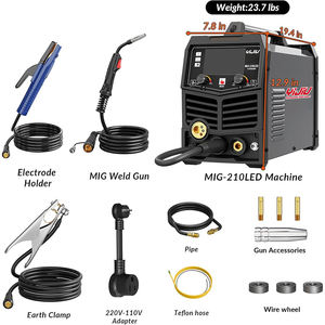 YIJIU 110V/220V saldatore Multi-processo in alluminio con Gas a impulsi MIG/MAG/flusso senza Gas MIG/Lift TIG/<span class=keywords><strong>Stick</strong></span>/saldatura a punti/pistola a bobina - Product Image 6