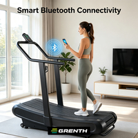 Tapis roulant professionnel auto-alimenté avec écran LCD de 5 pouces, machine de course incurvée pour club de fitness, entraînement HIIT, équipement de salle de sport
