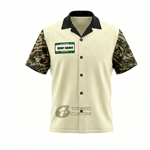 2026 Factory Custom Cuba Collar Button up Designer <b>Bowling</b> <b>Shirts</b> for Men Daily Hiking Fishing <b>Bowling</b> Short Sleeve Polo <b>Shirts</b> - Product Image 3