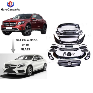 Kit carrozzeria per la classe <span class=keywords><strong>GLA</strong></span> <span class=keywords><strong>X156</strong></span> 2015-2019 anno di aggiornamento a materiale GLA45 PP accessori auto auto sintonizzazione parti paraurti per auto griglia - Product Image 1