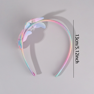Diadema de mariposa con purpurina brillante de <span class=keywords><strong>princesa</strong></span> CN, diadema con degradado de arcoíris para niñas, diadema con corona de mariposa con purpurina gruesa - Product Image 3