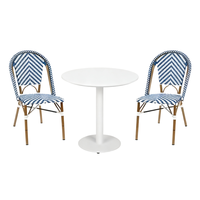 Chaises de table de jardin en rotin pour salle à manger en plein air Style bistrot français moderne non pliable pour salon hôtel hôpital utilisation