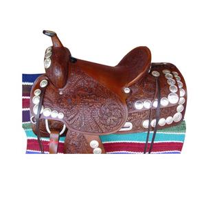 Producto de mayorista de sillín occidental de cuero genuino tallado a mano - Product Image 2