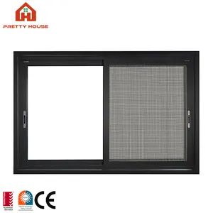 Aluminum Window And Doors Double Tempered Glass Sliding Window